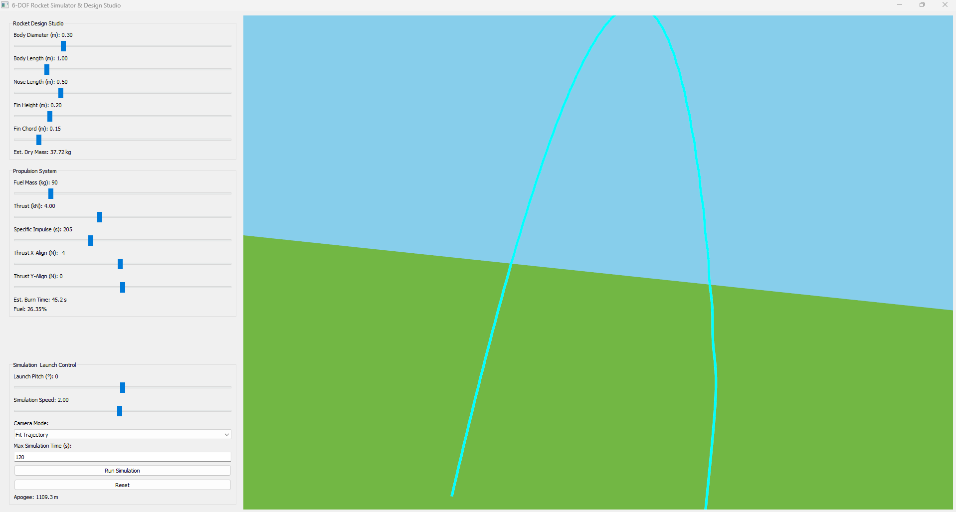 6DOF Rocket Simulator & Design Studio image